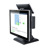 Micropos - Sistema POS Todo en Uno con Pantalla Táctil WIFI de 15 Pulgadas, Caja Registradora POS, Pantalla Dual, Windows