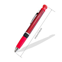 Crayon de charpentier à tête longue pour trous profonds, avec prise en main ergonomique, mine de 2,8 mm, coloré, avec recharges interchangeables et taille-crayon intégré