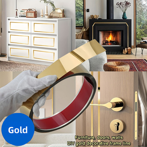 Tùy Chỉnh PVC Tường Tự Dính Trang Trí Phim Hiện Đại Vàng Khung Trần Đồ Nội Thất Tùy Chọn 1-10Cm Chiều Rộng Màu Sắc Hiện Đại - Product Image 4