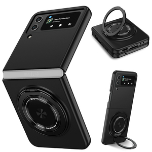 360 support magnétique rotatif couverture complète mat PC étui de téléphone pliant pour Samsung <span class=keywords><strong>Z</strong></span> <span class=keywords><strong>FLIP</strong></span> <span class=keywords><strong>4</strong></span> 5G étui - Product Image 3