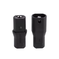 Connecteur SH4.0U-F/M nickelé 4,0 mm avec gaine noire, version soudable, prise haute intensité