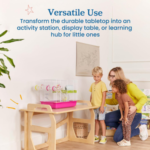 Tavolo Montessori in Legno per Bambini, Salvaspazio, Leggero, per Attività nei Soggiorni dei Bambini - Product Image 5