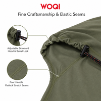 WOQI Housse de sac de couchage de voyage pliable marine avec poche pour oreiller pour lit d'hôtel non propre en voyage d'affaires, vente en gros