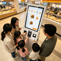 Kiosco de Autoservicio con Pantalla Táctil Capacitiva de 32 Pulgadas, con Base para Piso, Pantalla LCD para Hotel, Vestíbulo, Centro Comercial