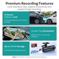 Caméra embarquée Ottocast OttoSafe Dual Lens 2K QHD 1440p, grand angle 130°, WiFi 5, double bande BT 5, capteur 4G, verrouillage automatique, garantie 1 an