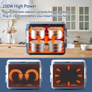 Mini-cuiseur à riz électrique isotherme 2,4 L, boîte à lunch automatique pour la maison et le bureau - Product Image 6