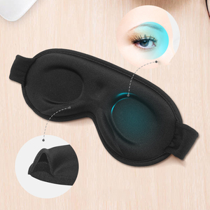 Groothandel Verstelbare Reis Private Label Custom Black-Out Luxe 3d Traagschuim Elastisch Gebreid 100% Katoen Anti-Wallen Oog - Product Image 1