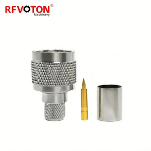 Conector coaxial de latón Rf de fábrica tipo N enchufe macho engarzado recto N enchufe para RG213 RG8 LMR400 RG214 7DFB 8DFB Cable coaxial - Product Image 4