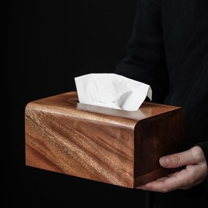 Black Walnut Wood Tissue <b>Box</b> Modern Chinese Style Handmade Living Room Coffee Table Tissue <b>Box</b> <b>With</b> <b>Lid</b> - Product Image 1