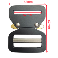 Boucle à dégagement rapide tactique en alliage d'aluminium personnalisée de haute qualité JQR LX005 - Attache de sangle polie durable pour sacs et équipements canins