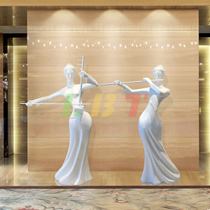 Sculpture de Musicien Classique en Fibre de Verre Libit, Ornements Artistiques Faits Main Personnalisés à Poser au Sol pour Entrée d'Hôtel ou de Propriété Immobilière - Product Image 3