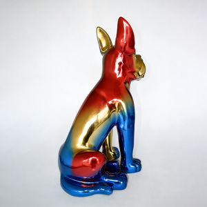 <span class=keywords><strong>Perro</strong></span> Dogo Alemán de Resina con Electroplacado de Color, Arte Moderno Personalizado - Product Image 5