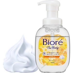 Biore Organic Japan, Espuma Limpiadora Corporal 540ml, Aroma a Osmanthus, Espuma Cremosa con Bomba Dosificadora, Hidratante para Todo Tipo de Piel - Product Image 1
