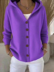 <span class=keywords><strong>Cardigan</strong></span> <span class=keywords><strong>con</strong></span> <span class=keywords><strong>Cappuccio</strong></span> in Maglia a Tinta Unita <span class=keywords><strong>con</strong></span> Bottoni, Nuovo Arrivo Autunno/Inverno per <span class=keywords><strong>Donna</strong></span>, Moda Casual - Product Image 5