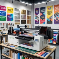 Impresora UV DTF 6090 de Alta Productividad, Máquina Híbrida 2 en 1 de Cama Plana y de Rollo para Negocios de Etiquetas de Cristal y Empaquetado de Gran Formato
