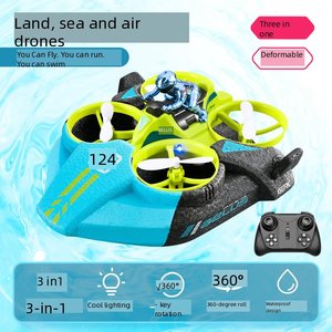 Nouveau produit: avion télécommandé trois en un sur la mer, la terre et l'air, drone pour enfants, voiture cascadeuse, jouet quadrirotor pour garçons - Product Image 2