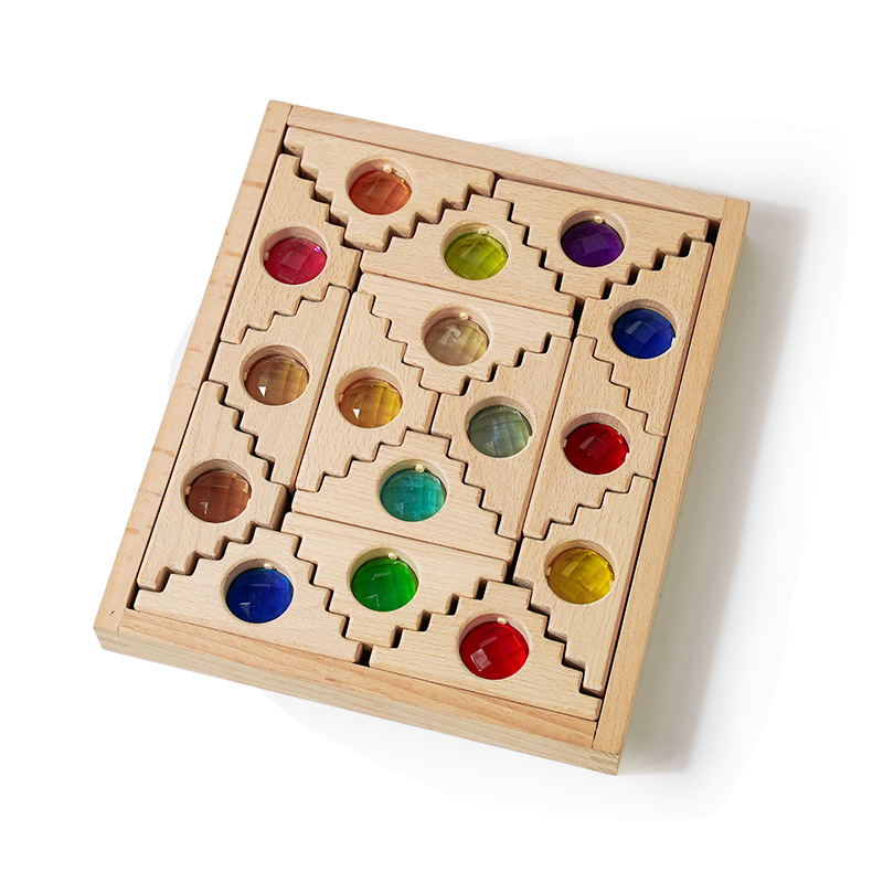 บล็อกตัวต่ออัญมณีแบบขั้นบันได (โปร่งแสง)