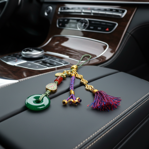 UM Jewelry Copper Agate Vibrant Colored Glaze Bead <b>Car</b> Hanging <b>Ornament</b> Wholesale Unisex/Men/Women Daily Party Wedding Gift - Product Image 3