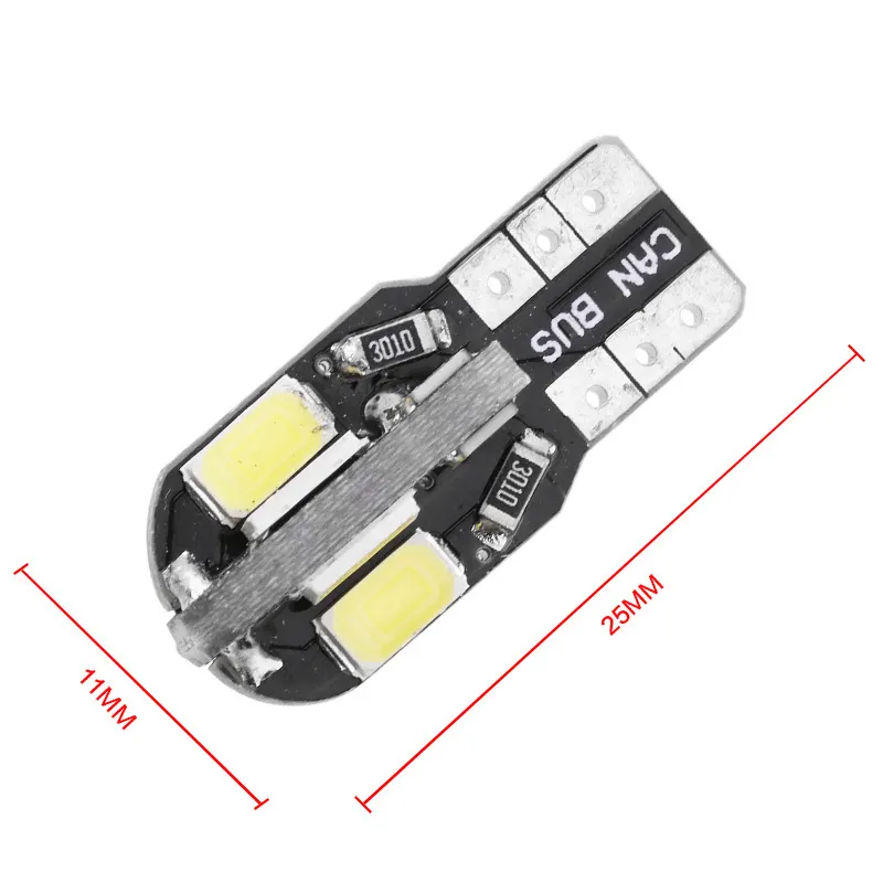 Canbus t10 5730 8SMD 194 W5W Accessoires d'intérieur de voiture Ampoule automatique Led T10 CANBUS PAS D'ERREUR Lampe de lecture