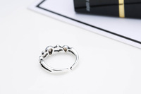 JZ538 Bague ouverte en argent sterling 925, motif crâne, style rétro thaïlandais, tendance personnalité, vente en gros