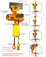 Palans électriques à chaîne sur mesure de l'usine du Zhejiang, chariot fixe, contrôle de vitesse double, certification ISO CE, grue de levage industrielle 220V, nouveau modèle