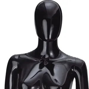 Fabrika doğrudan satış plastik modelleri parlak siyah bayan modelleri kostüm sahne tam vücut kukla modelleri