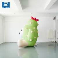 Modèle gonflable personnalisé de chien cactus de dessin animé, personnage de simulation pour la publicité en extérieur, les sites touristiques, les événements et la décoration paysagère