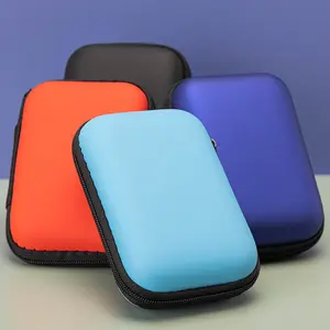 Custom EVA Square Storage Bag for Travel TWS Headphone Mobile Hard Disk Case with Zipper Data Cable Box Portable Hard Drive Case