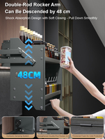 Cesto Elevatório Vertical HNOSS para Armário de Cozinha - Cesto Deslizante Superior para Armário