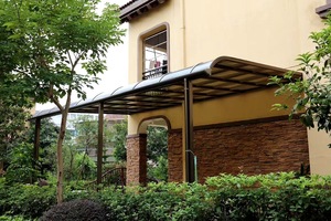 Auvent de toit 3x3 <span class=keywords><strong>4x4</strong></span> pour terrasse, balcon, piscine et parking, protection contre la pluie - Product Image 5