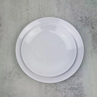 Assiettes en mélamine blanches incassables personnalisées, sans BPA, de qualité alimentaire, vaisselle pour restaurant, traiteur, hôtel