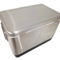 Balde de Gelo Metálico Clássico 30L/40L/50L, Caixa Térmica para Manter Frio, Ideal para Praia