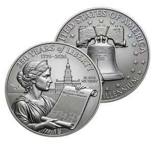 Moneta Commemorativa in Metallo a Tema Dea della Libertà - 250° Anniversario USA - Articolo da Collezione e Souvenir - Product Image 4
