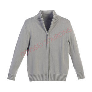 Cardigan durable et écologique à fermeture éclair pour enfants, 100% coton, couleurs vives pour les enfants actifs, les aventures hivernales en plein air. - Product Image 1