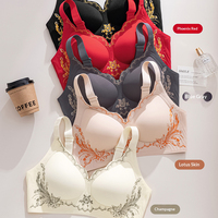 En stock, vente en gros, soutien-gorge sexy à décolleté profond en gelée, coussinets non amovibles, push-up, anti-affaissement, sans fil, sans couture, grande taille