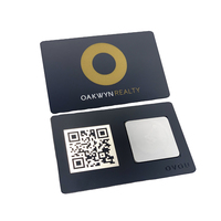 Carte de Code QR NFC à lecture rapide en métal noir mat, carte de Business NFC vierge personnalisée, prix d'usine