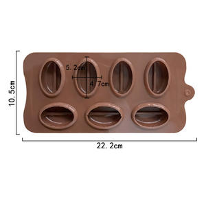 <span class=keywords><strong>Moule</strong></span> en silicone en forme de grains de café 7 cavités, échantillon gratuit d'usine 094, pour chocolat et glaçons - Product Image 2