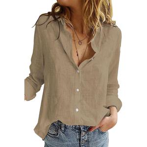 サマーカジュアルレディース長袖プラスサイズエレガント控えめなレディースブラウス & シャツ2024 - Product Image 1