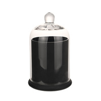 L Großhandel Hochzeits dekor Luxus benutzer definierte handgemachte glänzende Kerze Glas Bell Dome Jar Glocke Form Kerzenhalter für die Kerzen herstellung