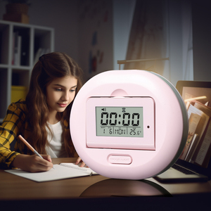 Réveil de bureau vibrant créatif, électronique, avec écran LCD rétroéclairé, <span class=keywords><strong>calendrier</strong></span>, fonction snooze, compte <span class=keywords><strong>à</strong></span> rebours, température, pour étudiants, gros dormeurs, adultes - Product Image 5