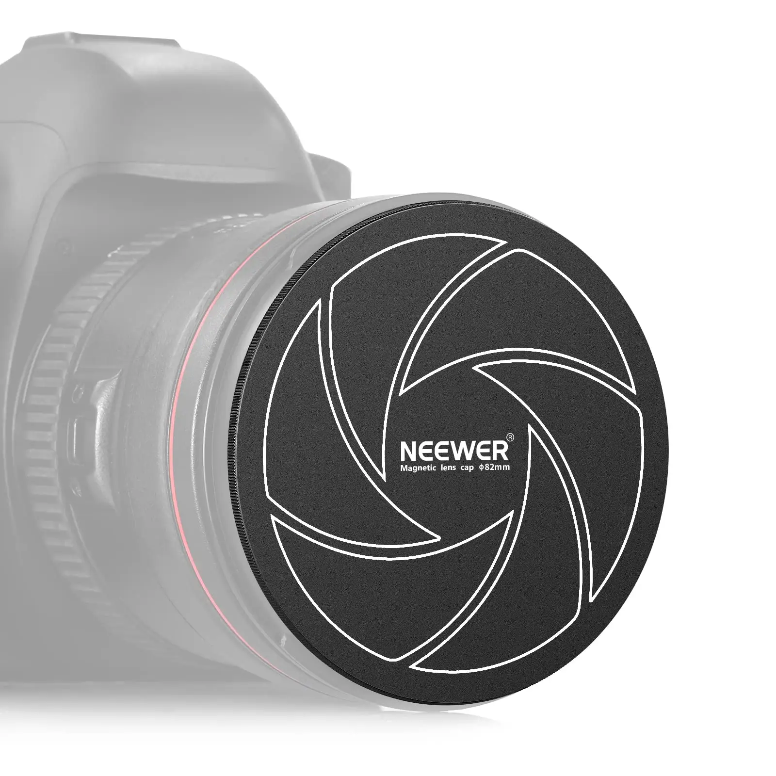 Aksesori kamera Digital NEEWER tutup lensa aluminium magnetik 82mm dengan tutup pelindung benang 82mm untuk lensa kamera SLR DSLR