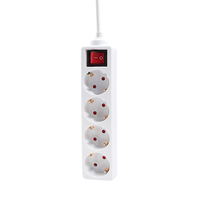 Multiprise française 4 voies avec interrupteur marche/arrêt, 16A 250V, rallonge EU, câble en caoutchouc de 6 m, 6 prises IP44 pour appareils électroménagers et ordinateurs