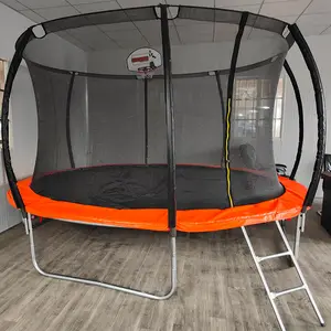 HAC Outside Trampolines For Adults With Enclosures Round 10ft Trampoline Outdoor With Safety Net