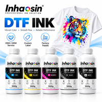 Tinta DTF Putih Opasitas Tinggi 1000ml CMYK Berbasis Air Tinta Pigmen untuk Printhead Epson I3200 XP600 Aliran Lancar Produsen