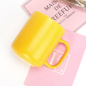 แก้วเซรามิกสไตล์เกาหลี สีพื้น ฐานกลม แก้วเดี่ยว ใช้เป็นของขวัญ สีแดง ขาว เหลือง เขียว เทา ฟ้า - Product Image 4