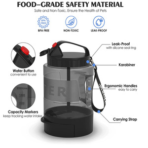 77oz araba kamp büyük köpek seyahat su şişesi toplu Pull-Out ile suluk dağıtıcı şartları - Product Image 4