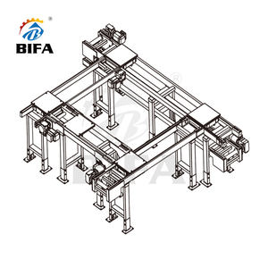 Bifa 20m/dak Transfer biriktirme makaralı zincir serbest akış palet konveyör sistemi - Product Image 5