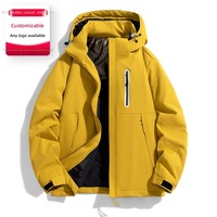 Blouson Bomber Unisexe Hiver/Automne 8666 Coupe-Vent d'Extérieur à Capuche Épais Isolé au Graphène en Polyester pour le Froid