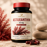 Astaxanthine Premium 12 mg en Capsules – Formule Antioxydante Naturelle Sans OGM – Favorise la Santé Cellulaire et la Fonction Immunitaire