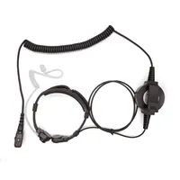 Walkie Talkie Headset Einziehbarer Hals Mikrofon Kopfhörer Verdeckte Akustik rohr Ohrhörer mit wasserdichtem PTT Funkgerät für Hytera
